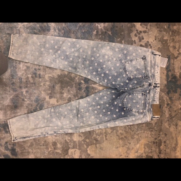 Zara Ombré Polka Dot Jeans - Picture 9 of 12